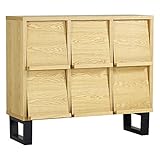 arne 本棚 フラップ キャビネット 収納 ディスプレイラック 木製 フラップ扉 日本製 完成品 glande 3×2 タモ