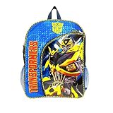 Transformers 4 Bumblebee 16 inch Backpack - Blue with Yellow and Black Trim [並行輸入品]