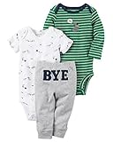 カーターズ carter's 男の子用Hiワンちゃんボディースーツ2枚xコーデパンツ上下3点セット (9months(67-72cm)) [並行輸入品]