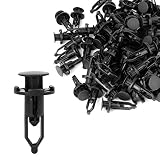 uxcell クリップ リベット フェンダー ファスナー バンパー プッシュリベット ナイロン ブラック トヨタに対応 100個入り
