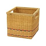 ウッドチップ製スクエア型収納ボックス/バスケットのタイプ：ライン