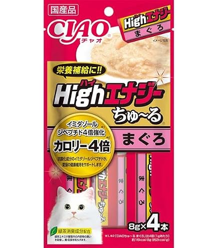 Amazon.co.jp: チャオ (CIAO) Highエナジーちゅ~る かつお 8g×4本 6個