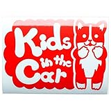 レッド（赤） 犬 コーギー タッチ Kids in the car キッズ イン ザ カー キッズインカー ステッカー 窓ガラス用シールタイプ 車 タッチ...