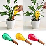 自動給水キャップ 自動水やり器 自動給水器 水やり当番 植木鉢 植物 留守中 園芸 盆栽 (黄)