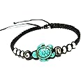 HawaiianCraftier Sea Turtle Bracelet - Artificial Turquoise Tortoise Macrame Adjustable Wristband for Women, Resin