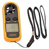 (inkint)液晶デジタルハンドヘルド風速計 温度計 研究 測定用 30m/s(65MPH) ネックバンド 付き　持ち運びやすい