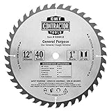 CMT K04012 ITK Contractor General Purpose Saw Blade, 12 x 40 Teeth, 10° ATB with 1-Inch bore [並行輸入品]