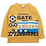 【春秋冬物対応】 CHEEK ROOM(チイクルーム) 製品洗い加工済み42/2天竺ふみきり長袖Tシャツ 95cm/YE NO.B-480210