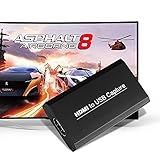 KuWFi HDMI - USBキャプチャーカード 1080p 60fps オーディオビデオ HDMIキャプチャーカード ビデオオーディオグラバー Garena Free Fire/PUBG モバイルライブゲームキャプチャー PS4/switch