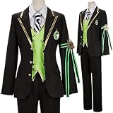[CSPY]ツイステ 制服 寮服 アズール エペル ケイト ジェイド ジャック シルバー セベク デュース トレイ フロイド マレウス ラギー リドル リリア コスプレ衣装 アニメ ゲーム (男性L, マレウス)