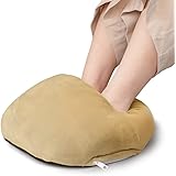 アイリスプラザ 足温器 フットウォーマーコンパクト 暖房器具 【洗濯可】 足用ヒーター あったかグッズ 過熱防止 USB給電式 3段階タイマー機能 足サイズ28センチまで ブラウン