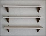 日常の空間をお洒落に可愛く 【アウトレット品】 飾り棚 壁掛け シェルフ ウォール ラック ３点セット (⑮ホワイト＆ウォールナット(60cm))