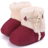 Abusun 歩行練習靴 ベビーシューズ 幼児靴 赤ちゃん靴 滑り止め 柔らかい 0-1歳の子供 (12cm, レッド)