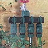 feileng 4ウェイガーデン 芝生水ホースコネクタ 給水スプリッタ 散水コネクタ　ホース分岐コネクター 4方向園芸 散水パーツ　庭、果樹園、園芸、農業芝灌漑用　点滴灌漑　散水用具　