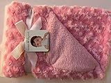 Blankets & Beyond Bright Pink Rosette Baby Blanket [並行輸入品]
