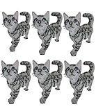 ワッペン アイロン 猫 ６枚 ネコちゃん アップリケ パッチ 歩きねこ