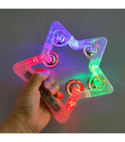 Amazon | 光る タンバリン ピカピカタンバリン 星型 可愛い 盛り上がる