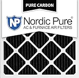 Nordic Pureピュアカーボンプリーツエアフィルタ( 12パック) 10" x 10" x 1" 10x10x1PCP-12 12