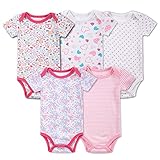 エルフ ベビー(Fairy Baby)ベビーボディスーツ 肌着 半袖 女の子 5枚セット 出産祝い(サイズ：4-6M) セット1