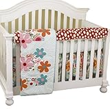 Cotton Tale Designs Front Crib Rail Cover Up Set, Lizzie by Cotton Tale Designs [並行輸入品]
