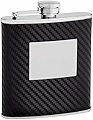 6oz Fauxカーボンファイバーヒップフラスコ、無料カスタム個人用設定
