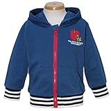 2016年 秋冬 はらぺこあおむし りんご刺しゅう 裏毛 ジップアップ パーカージャケット THE WORLD OF ERIC CARLE ネイビー◇90cm