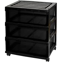 Amazon｜衣装ケース 3段 キャスター付き プラスチック ワイド