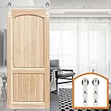 Homedecoハードウェア5.5 Ft木製スライドdoor-hardware Modern Interior Slidingバーン木製ドアハードウェアトラックセットステンレススチール
