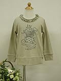 (シアンシアン)ChienChien 片染フライス長袖Tシャツ130315 80 ベージュ