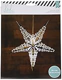 American Crafts 340591 Star Heidi Swapp Paper Lantern Large Five Pt. Star Silver【クリスマス】【オーナメント】 [並行輸