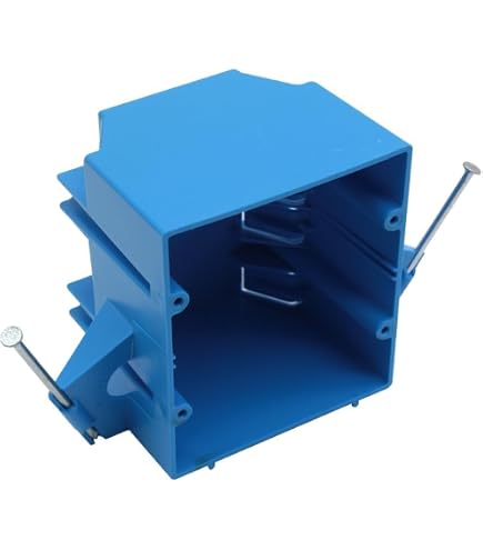 DENCON 2 Gang 25mm Pattress Box - Electrical Back Box With Knock Outs For Cable