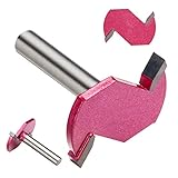 uxcell Tスロット ガラス繊維強化 プラスチック 長寿命 木工T-スロットルータービット 1個入り