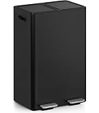 Amazon｜mVm フタ付き60L 2分別2×30L ゴミ箱 ペダル式 フタ二重構造