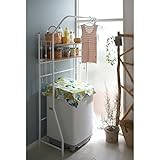 木製天板とスチールパイプの組み合わせがおしゃれ！北欧調ランドリーラック (引出し無し) OSK-RN061