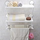 吸盤浴室のタオルラック浴室の壁の棚には3部屋のキッチンとバスルームラック