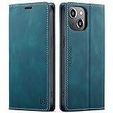 iPhone 14ケース iPhone14手帳型 iPhone14 ケース スマホケース アイフォン 14携帯ケース あいふぉん14カバー case RFID磁気防止 スキミング防止 スマホケース 携帯カバー 肌触り良い 肌感レザー 財布型 カード収納 マグネット式 スタンド機能 ストラップホール付き 薄型 360度保護 耐衝撃 高質感 人気 (iPhone14 6.1inch対応) ターコイズ