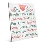 お気に入りTeas – Coral : Teaタイプ下カップインドアSign・トールpainting-look Illustration inピーチサーモン壁アートプリント 8x10 TND00000