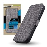 Simplism シンプリズム AQUOS sense6s / sense6 [FlipNote] 耐衝撃ファブリックフリップノートケース TR-AQE6-FNF-MGGY