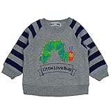 アスナロ（トップス トレーナー） はらぺこあおむし トレーナー ベビー 男の子 ERIC CARLE 裏起毛95 グレー