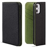 VISOUL iPhone12 miniケース 手帳型 本革 アイフォン12mini手帳ケース レザー 耐衝撃 耐汚れ スマホケース カード