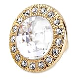 クリスタル ドアノブ　ドレッサー/タンス/キャビネット/棚/ドア用金物 ホームドレスアップ 引き出しツマミ　ネジ付き　丸型・4個セット