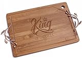 Chloe and Madison " Kingグリル"竹のカッティングボードwith銅分岐デザインハンドル