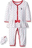 U.S. Polo Assn. Baby Girls' Long Sleeve Skirted Romper with Socks Tea Berry 18M [並行輸入品]