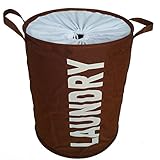 ランドリーバスケット YIFAN 40Lランドリーボックス 100g空気清浄バッグ オックス布生地洗濯かご ランドリー収納 大容量ランドリーボックス 脱衣かご 折りたたみ 撥水加工 取って付き - カーキ色