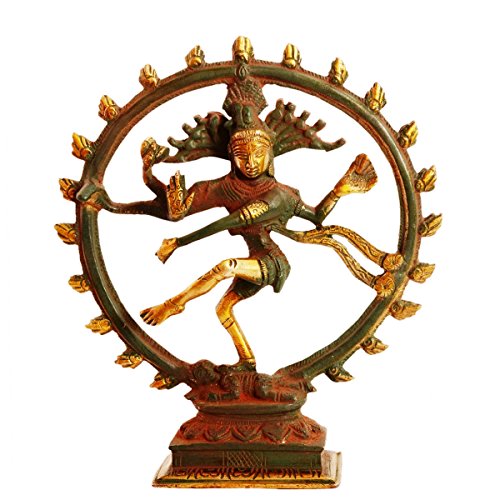 Purpledip真鍮Statue Nataraja ( Shivaシヴァ神でダンス) : Rare銅グリーンアンティーク仕上げのホームTemple Mandir Showpiece ( 11095?) Purpledip真鍮Statue Nataraja ( Shivaシヴァ神でダンス) : Rare銅グリーンアンティーク仕上げのホームTemple Mandir Showpiece ( 11095?)