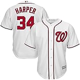 Bryce Harper # 34 Washington NationalsホームCool Base Player Replica Jersey ( Youth Large 14 / 16 )