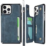 iPhone12 Pro/iPhone12 6.1（2020）縄掛け ケース iPhone12 Pro 背面 PUケース iPhone12 カード収納 iPhone12 6.1手帳型 カバー iPhone12 Pro 背面カード 収納 iPhone12 Pro 背面 手帳型 PUカバー 磁気ボタン Cavor iPhone12 Pro 携帯 カバー iPhone12 Pro 財布型 カバー 付きの専属ストラップ同梱なので タンド機能 内蔵マグネット 名刺入れ 小銭入れ suicaカード ICカードホルダー 軽量 耐久性 便利 多機能 落下保護 Qi急速充電対応 【ブルー】