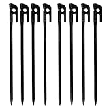 鍛造 ペグ エリッゼステーク 38cm 8本セット カチオン電着塗装 MK-380K×8 ブラック