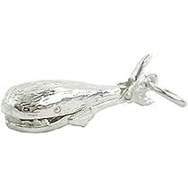Amazon | シルバーラッキーチャーム 小型 開く クジラ ピノキオ