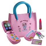 [プレイキッズ]Playkidz My First Purse Pretend Play Princess Set for with Handbag, Flip Phone, Light Up Rem